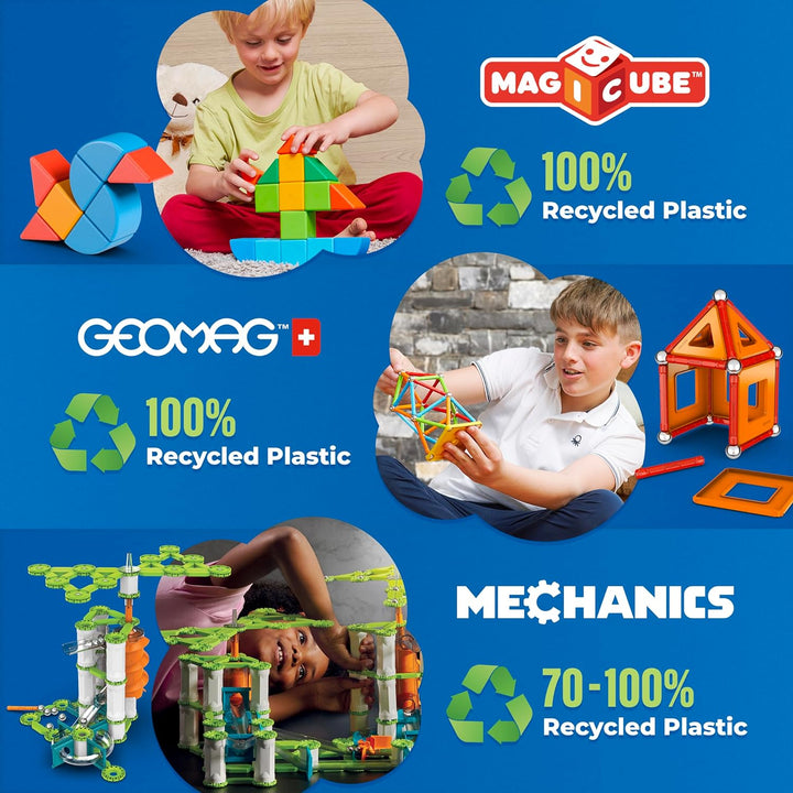 Geomag - Mechanics Gravity Elevator Circuit - Educational and Creative Game for Children - Magnetic
