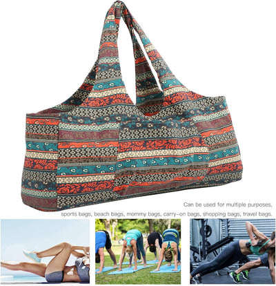 CHICIRIS Yogatasche, Yoga-Mattentasche aus Segeltuch, ökologische Yogatasche, grosse Yoga-Handtasche