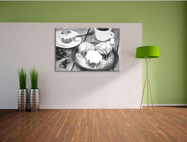 Pixxprint Köstliche Cupcakes als Leinwandbild/Grösse: 100x70 cm/Wandbild/Kunstdruck/fertig bespannt,