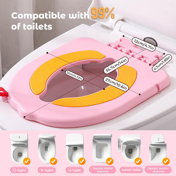 auvstar Toilettensitz für Babys,Lernkissen mit Saugnäpfen für Toilettensitz,WC Sitz für Kinder,Reise