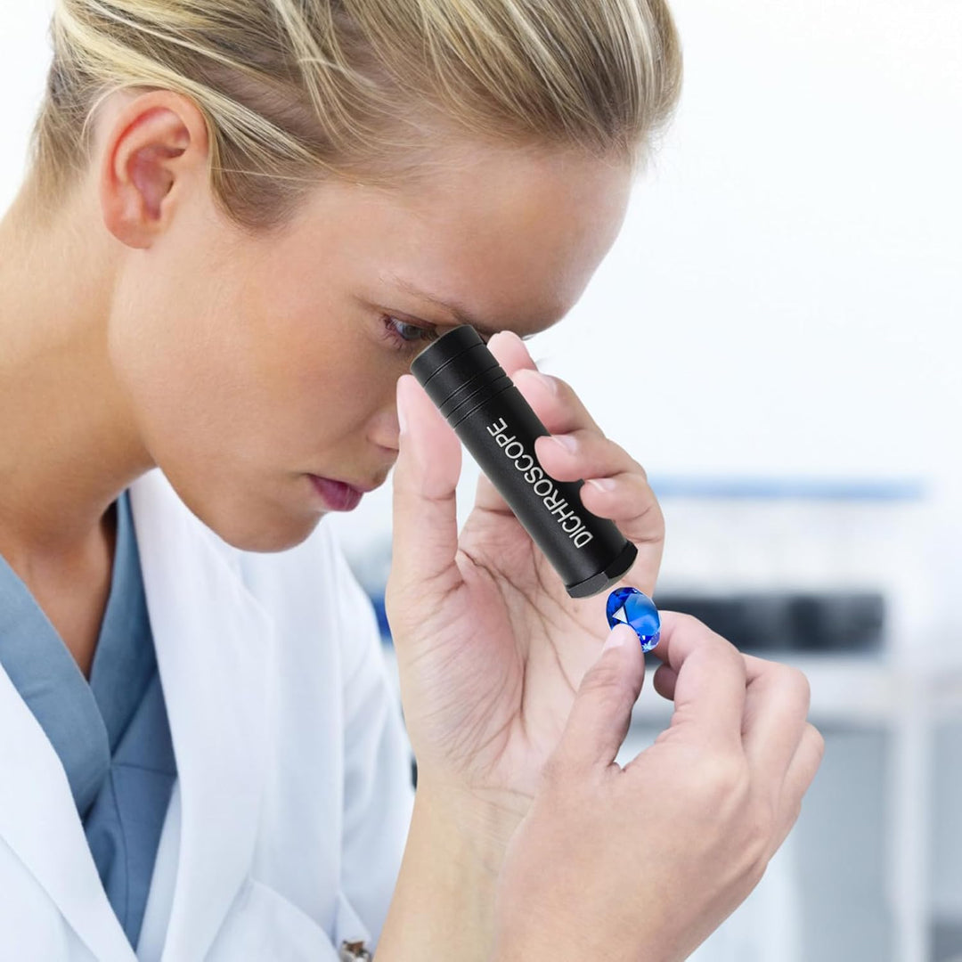 60mm Lupe Calcit Dichroskop zwei Pleochroic Farben Edelstein Identifikation Lupe für Edelsteine Schm