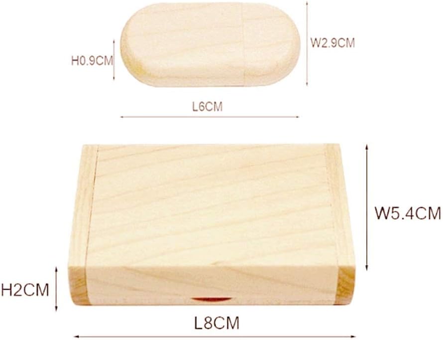 Anloter Wood Flash Drives 5 Pack Wooden USB Drive 32GB USB 2.0 Thumb Drive USB Flash Drive Wooden Me