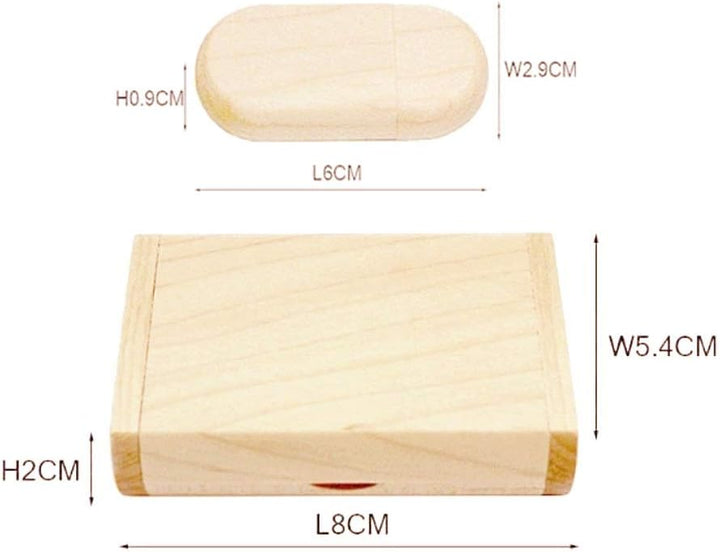 Anloter Wood Flash Drives 5 Pack Wooden USB Drive 32GB USB 2.0 Thumb Drive USB Flash Drive Wooden Me