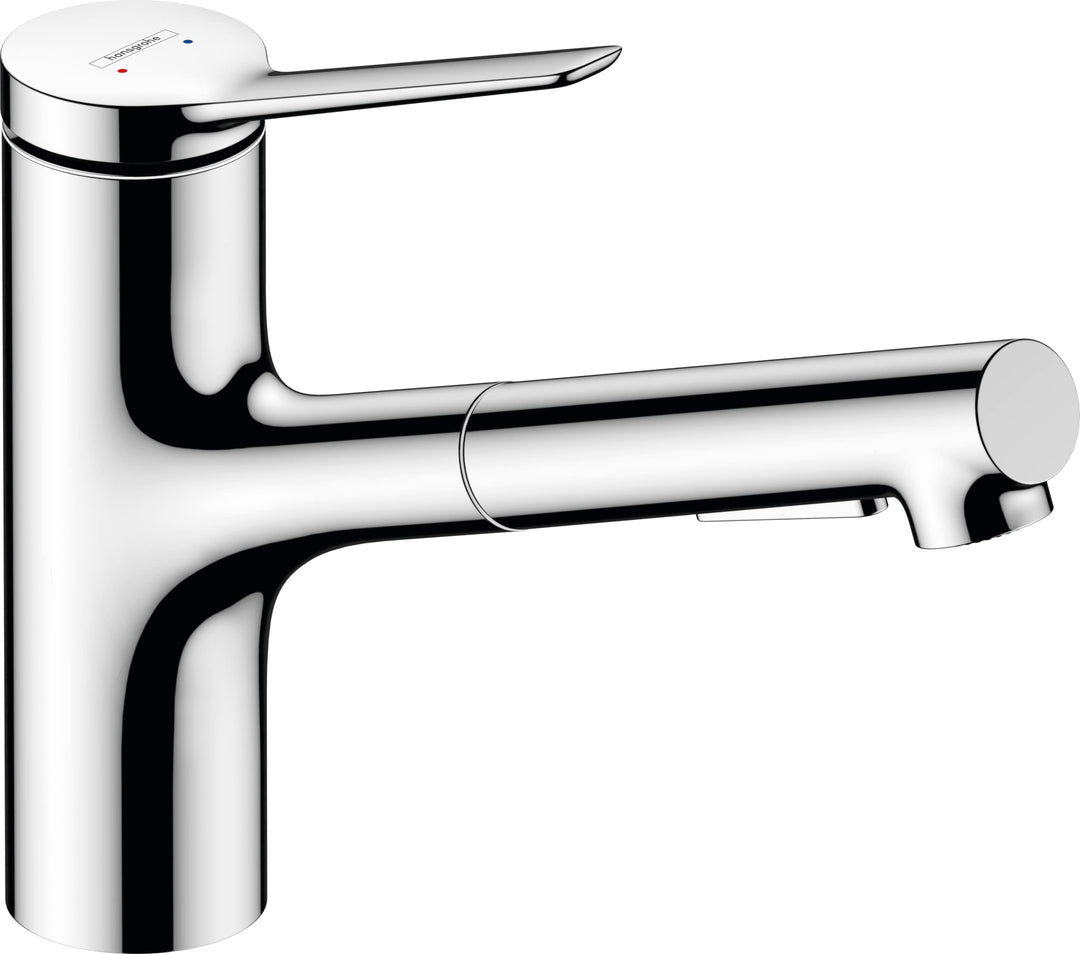hansgrohe Zesis M33 - Küchenarmatur mit Metall Brause ausziehbar, 2 Strahlarten, Wasserhahn Küche mi