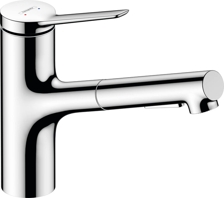 hansgrohe Zesis M33 - Küchenarmatur mit Metall Brause ausziehbar, 2 Strahlarten, Wasserhahn Küche mi