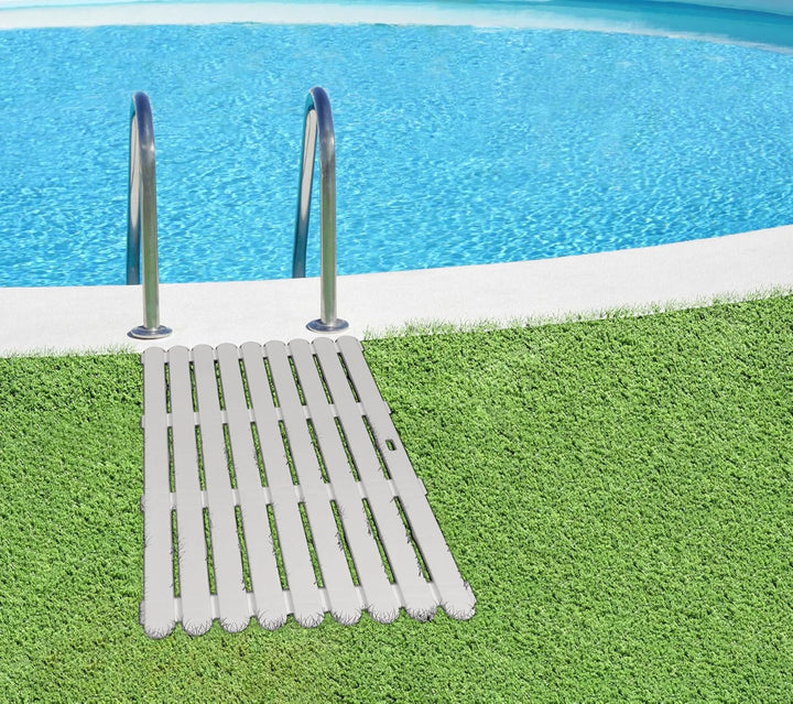 WENKO Baderost Indoor & Outdoor, Rutschhemmender Bodenrost, Für Bad, Poolbereich, Kunststoff, 80 x 5