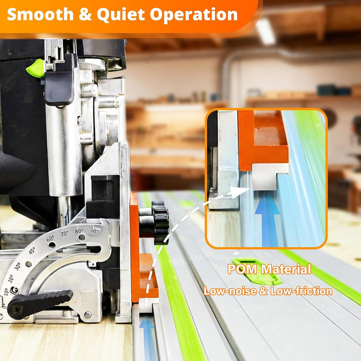 SpeTool Aluminium DomiRail Schienenverbinder, Domino Adapter kompatibel mit FESTOOL DOMINO DF 500 &