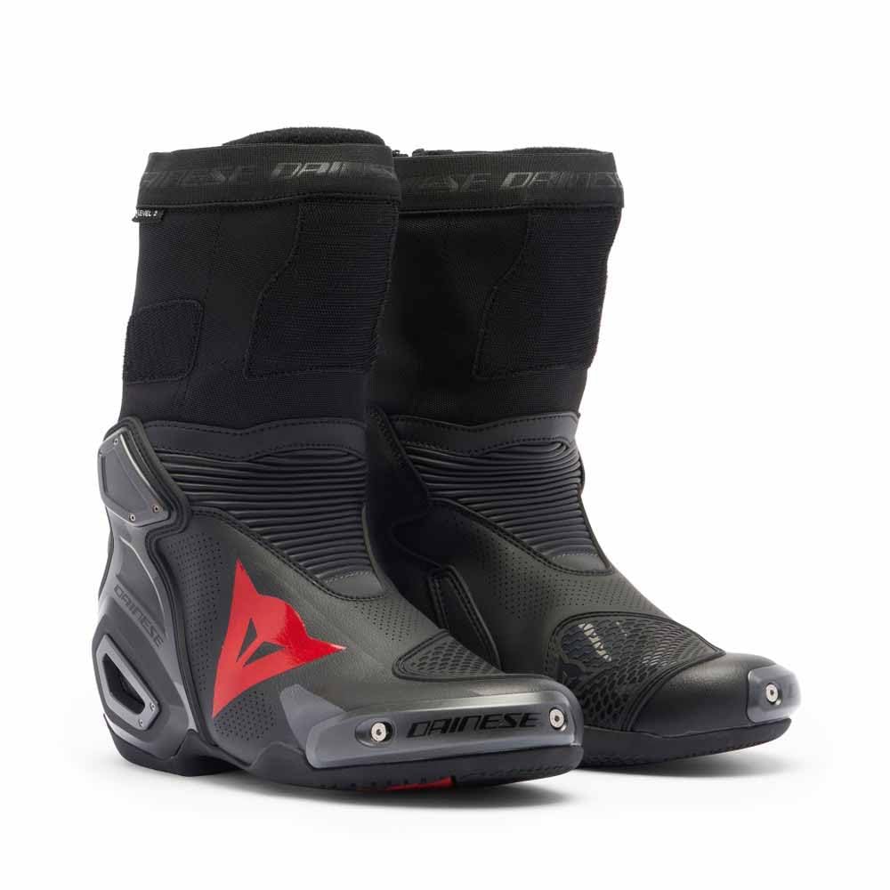 Dainese Axial 2 Air Boots Racing Stiefel 40 EU Schwarz Rot, 40 EU Schwarz Rot