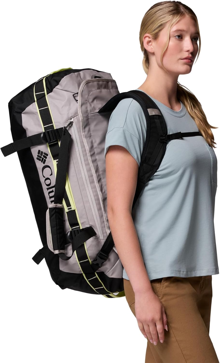 Columbia Unisex Landroamer 60L Duffle Bag Einheitsgrösse Flint Grey/Black/Citron Haze, Einheitsgröss