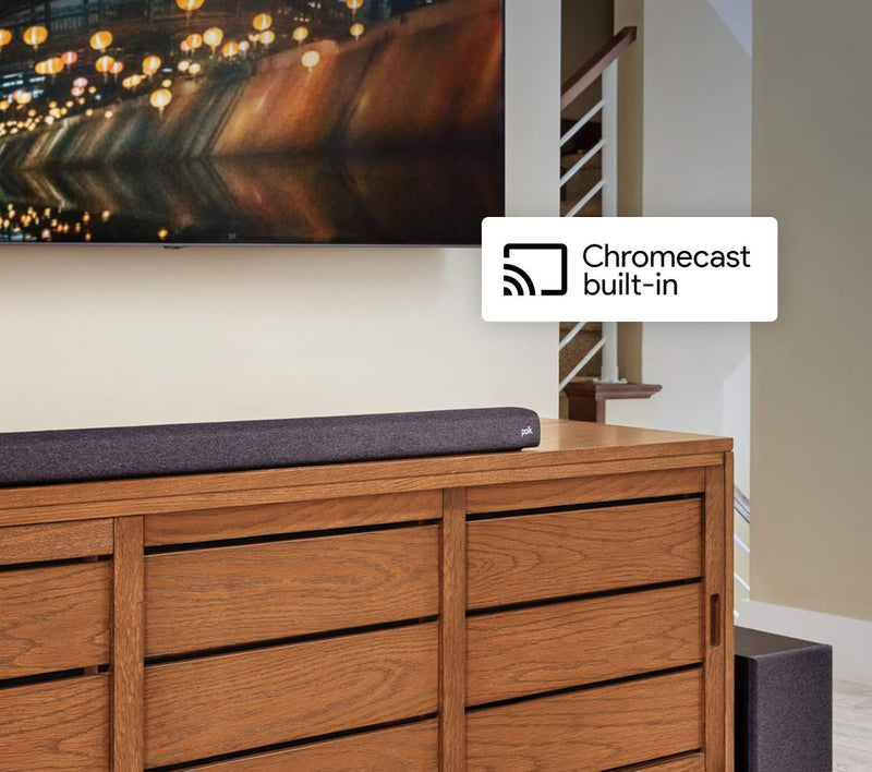Polk Audio Signa S3 TV Soundbar mit Subwoofer, HDMI ARC, Bluetooth, Google Chromecast, 5.1 Dolby Dig