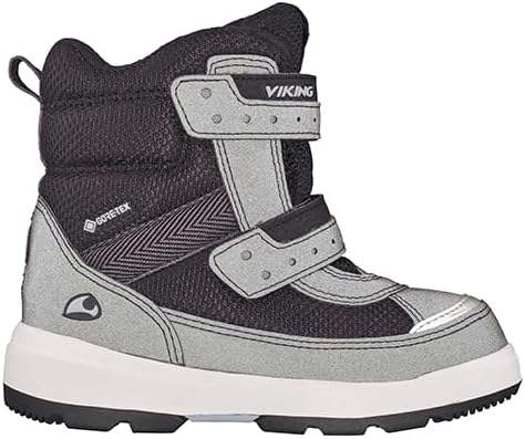 Viking Unisex-Kinder Play II R GTX Schneestiefel 24 EU Weit Reflective Black, 24 EU Weit Reflective