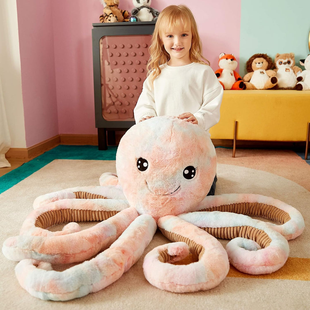 IKASA Gross Krake Octopus Stofftier Riesenkrake Plüschtiere für Kinder,75cm Gross Kuscheltier Plüsch
