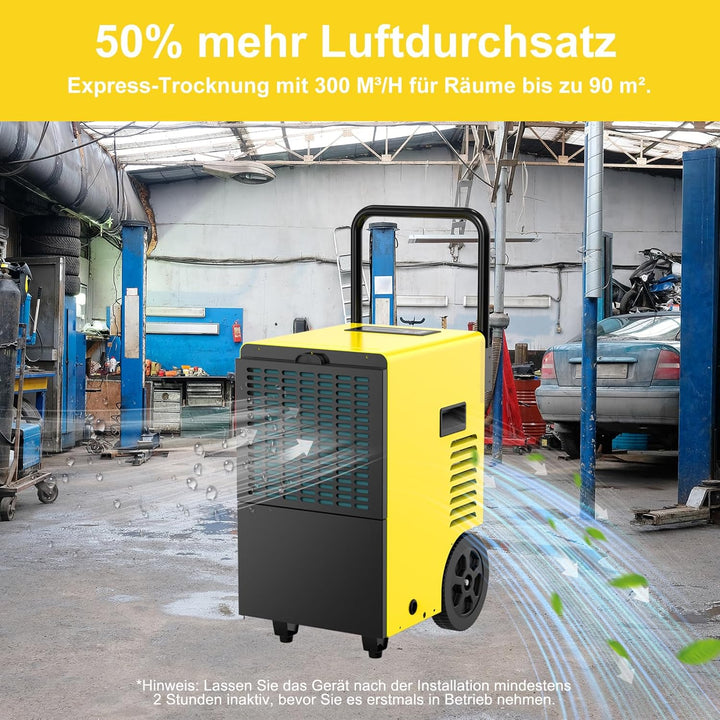 Bautrockner Luftentfeuchter Keller 30 L/Tag - Fläche 90 m²/230 m³ - 24Hr Timer Innenbereich Trocknun