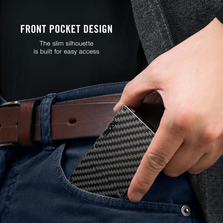 The Ridge Wallet Carbon Cash Strap | Geldband | Geldbörse | Slim | RFID sicher Carbon Fiber, Carbon