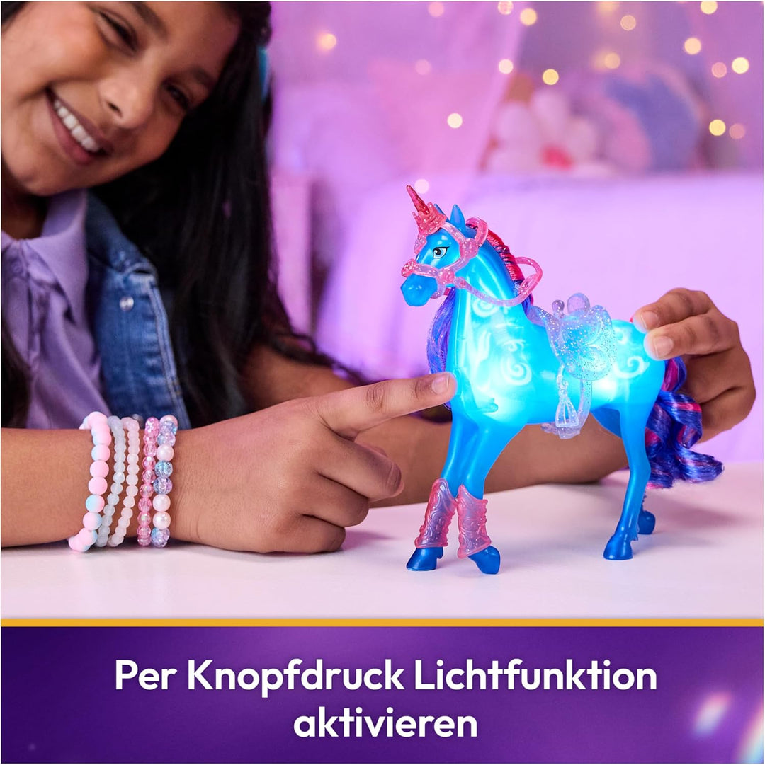 Unicorn Academy - Train and Glow River mit Isabel Set, ca 12 cm Originalfiguren zur Netflix Serie, m