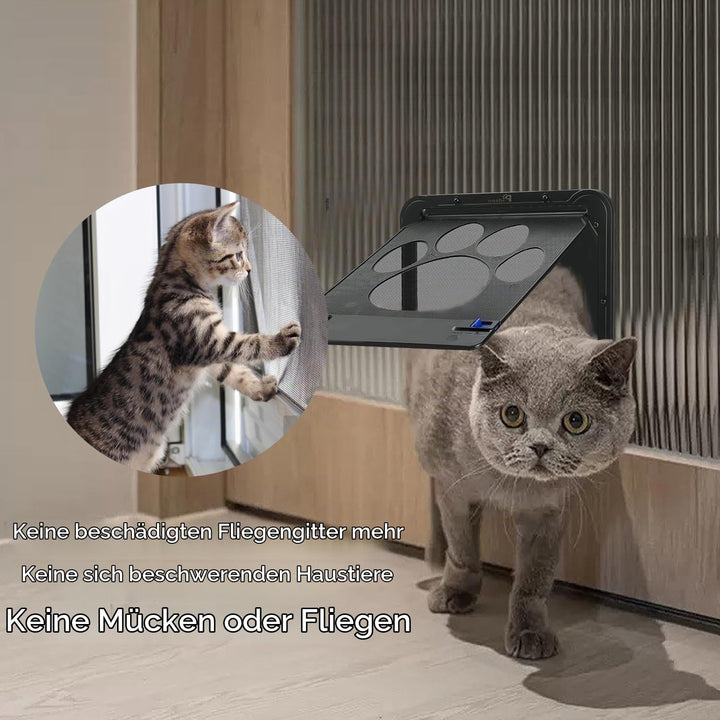 Katzenklappe Innentür Aussentür Hundeklappe für Fliegengitter Hundeklappen für Türen Fenster mit Mag