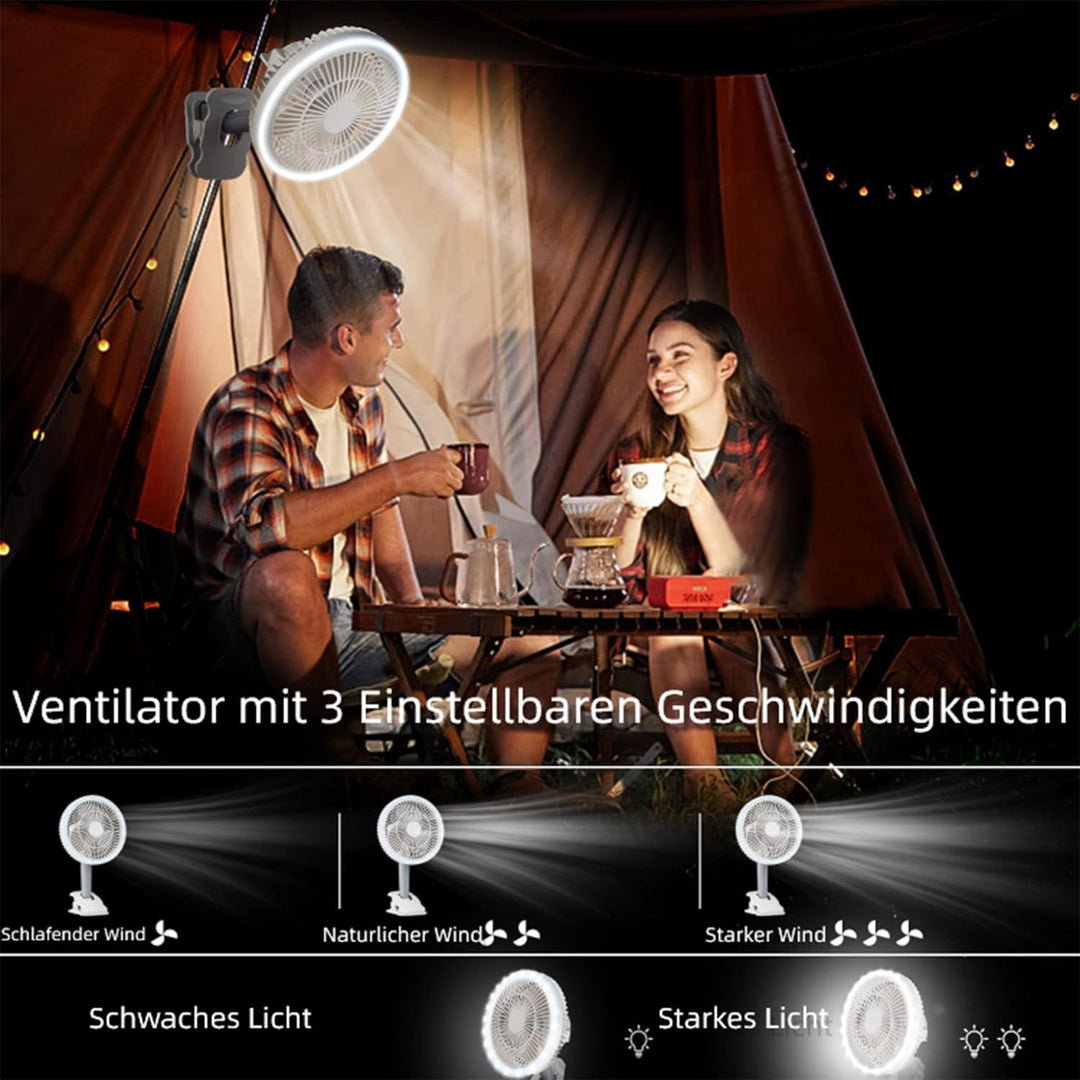 LETOUR USB Ventilator Leise,Ventilator Klein 3 Geschwindigkeiten Tischventilator Clipventilator Leis