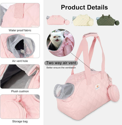 PETCUTE Hundetasche Hundetragetasche,Tragetuch Hund,Wasserdicht Welpentasche mit Abnehmbarer Matte,A