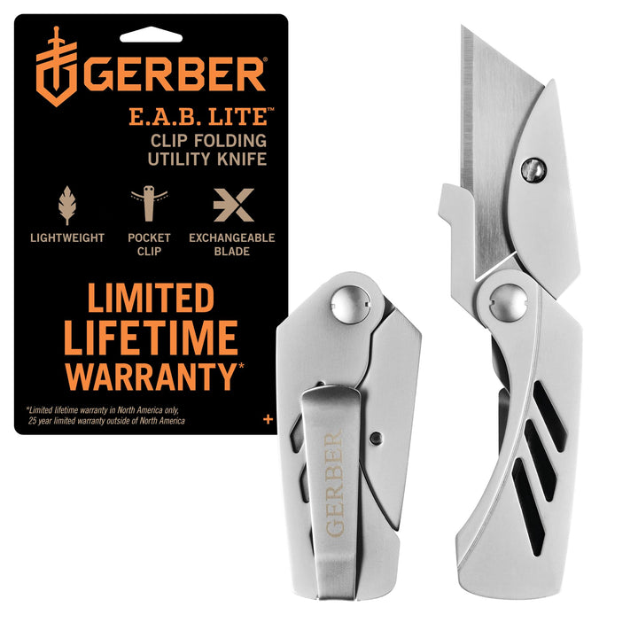 Gerber Cuttermesser, Klappbar, Klingenlänge: 5,7 cm, EAB Lite, Edelstahl, 31-000345 EAB Lite, 5,7 cm