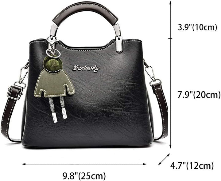 BUKESIYI Damen Tasche Umhängetasche Handtasche Frauen Klein Schultertasche Weekender Lack PU Leder C