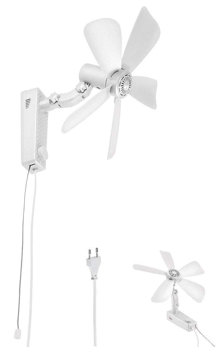 Sichler Haushaltsgeräte Büroventilator: Wand-Ventilator mit Oszillation, Ø 43 cm, 20 Watt, Neigung e