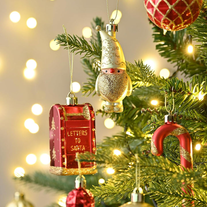 Valery Madelyn Weihnachtskugeln,100 stück Christbaumkugeln Weihnachtskugel mit Geschenkpaket, Weihna