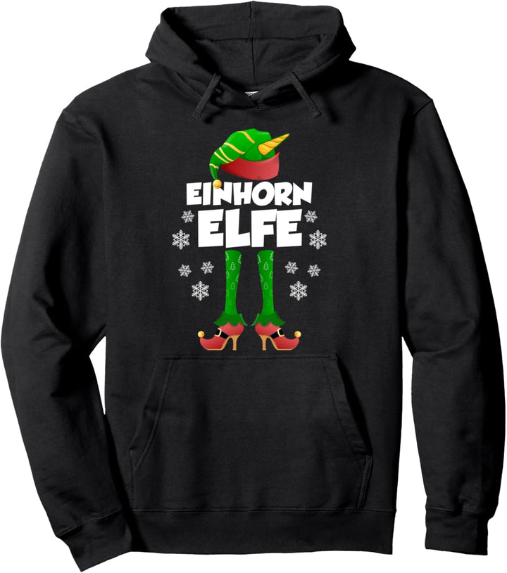 Einhorn Elfe Familien Outfit Weihnachten Weihnachtselfen Pullover Hoodie