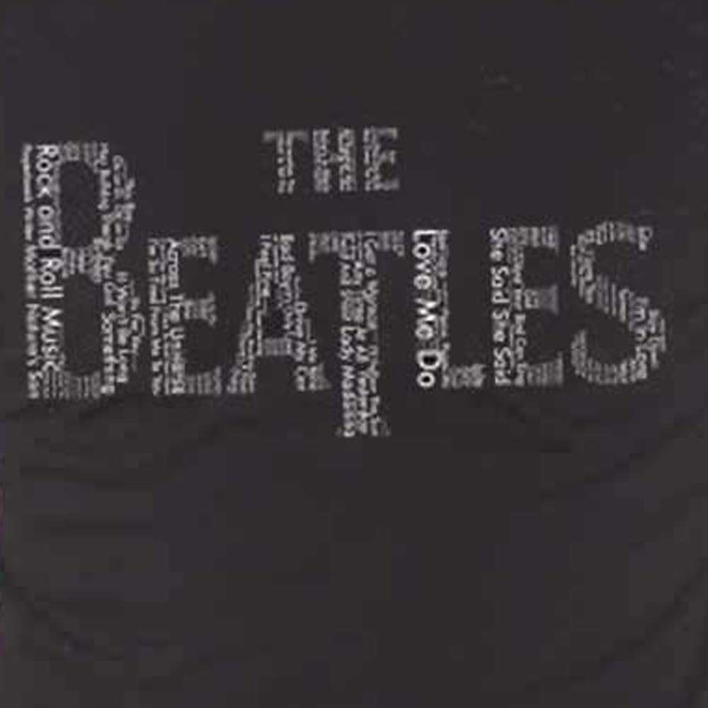 The Beatles Herren T Shirt Schwarz Drop T Songs Band Logo offiziell S Schwarz, S Schwarz