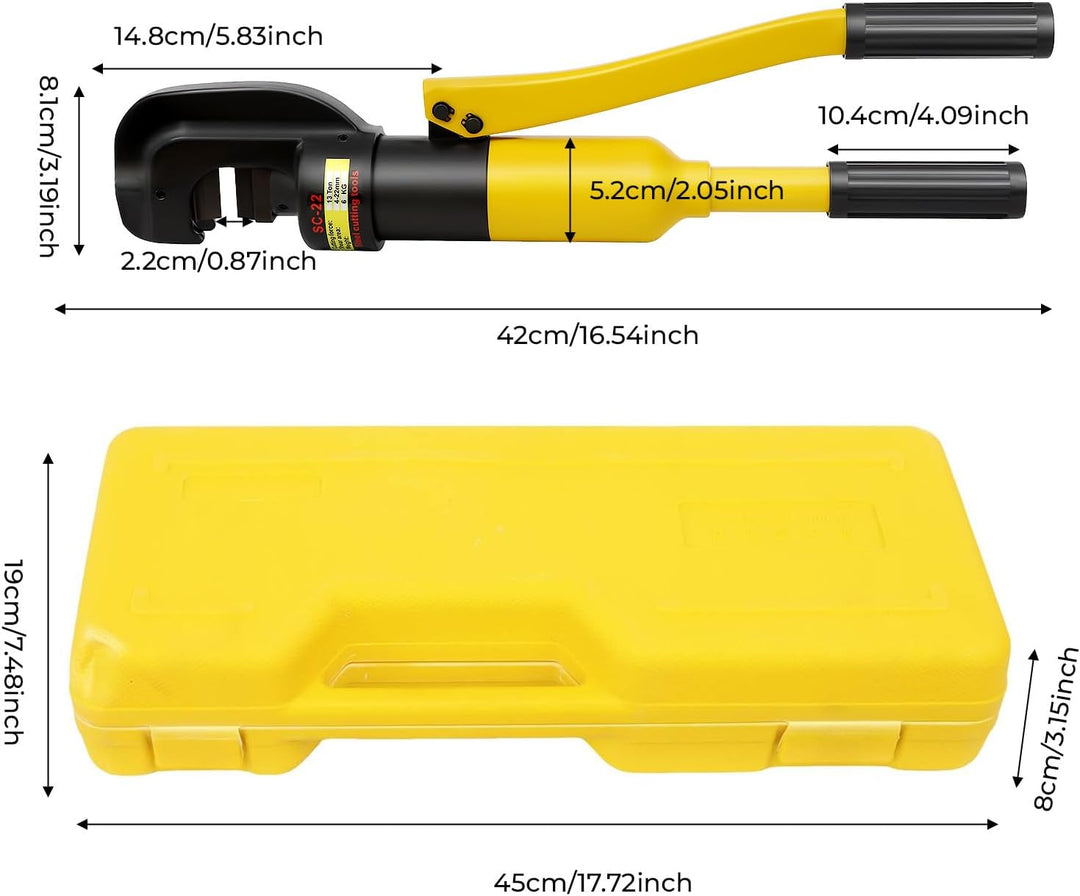 Hydraulischer Bolzenschneider 13 Ton 4-22MM Hydraulik Schneider Handschneider Stahlschneider Baustah