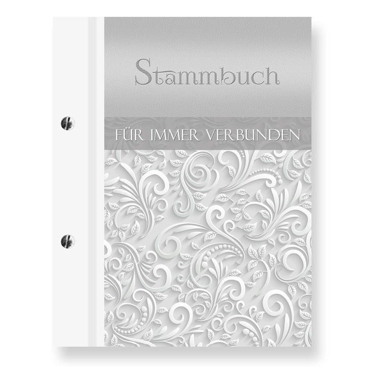 Stammbuchshop stb_Ornament_grau_a4 Familienstammbuch, 31 x 24 x 1,7 cm