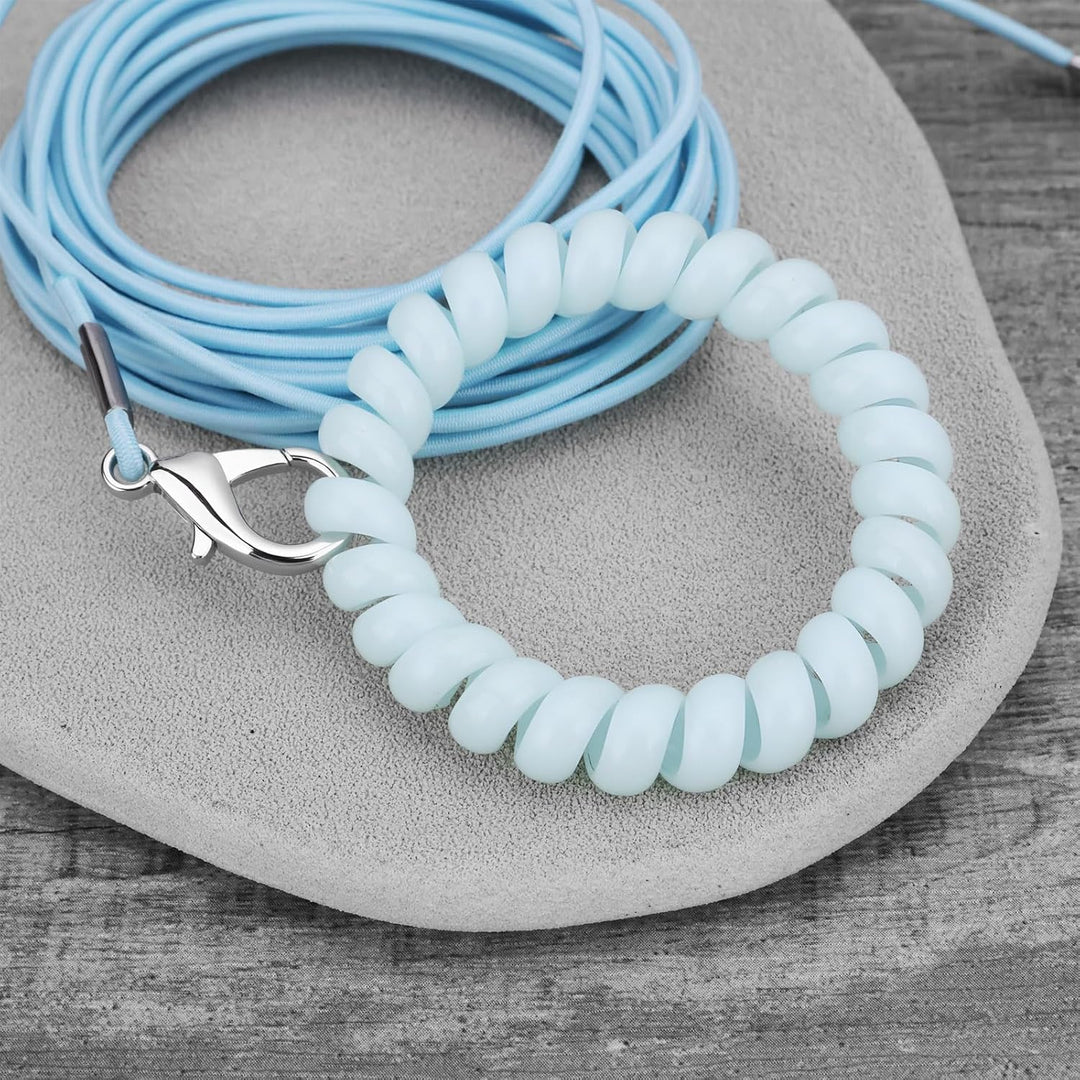 Vogelgeschirr Flugtrainingsseil 3 M für Papageien Tauben Und Wellensittiche mit 4#-Ring (blau) Blue,