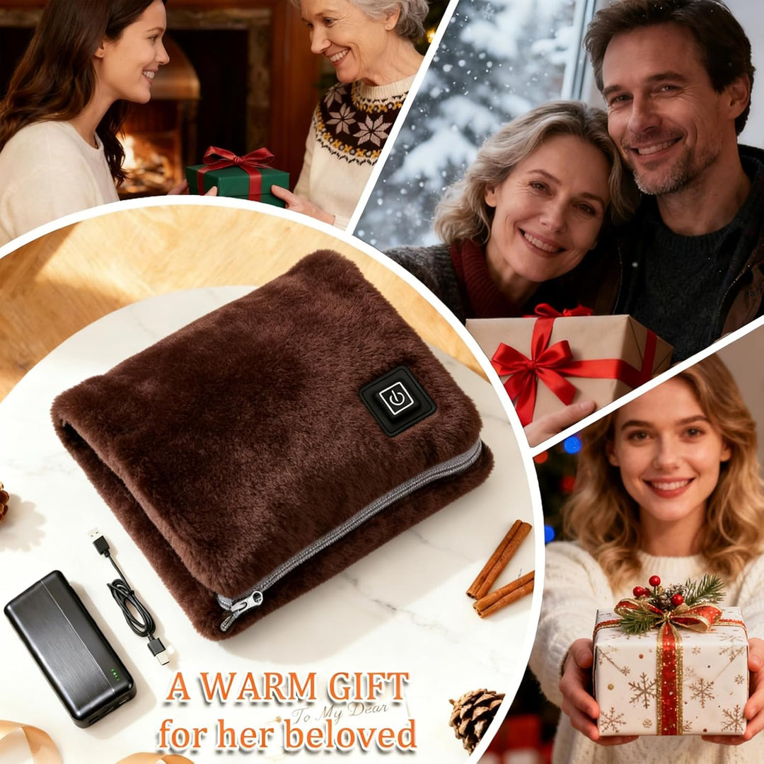 Ahigh Handwärmer Elektrisch, 10000mAh Akku USB Wiederaufladbarer, Handwärmer Kinderwagen 3-Stufen-He