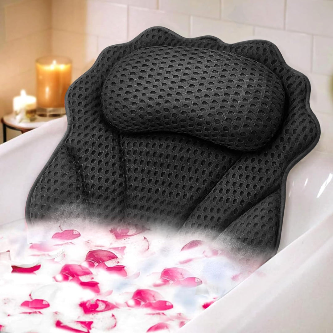 Badewannenkissen RUVINCE Ergonomisches Luxus-Badewannenkissen mit Kopf-, Nacken-, Schulter- und Rück
