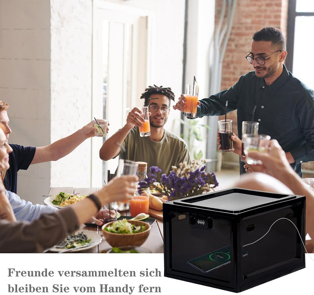 Theo&amp;Cleo Medikamenten Aufbewahrungbox, Abschliessbare Durchsichtige Box für Handys, Süssigkeiten, S