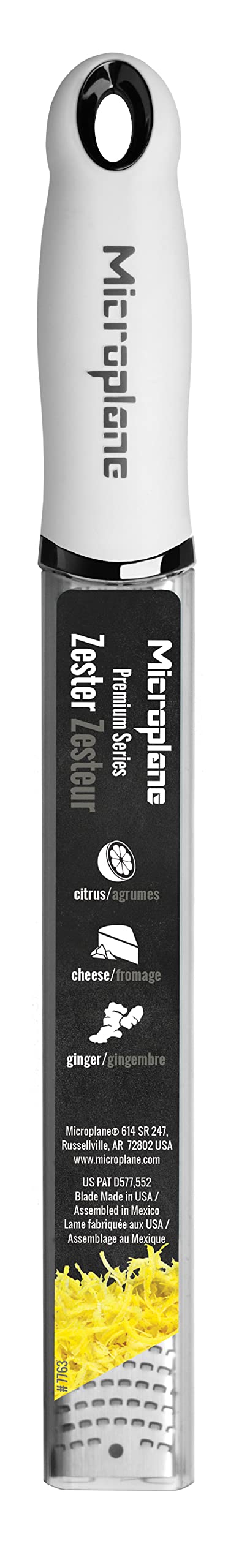 Microplane Premium Classic Zitrusschaber und Parmesan-Käsereibe, Weiss citrus and grating Weiss/Opul