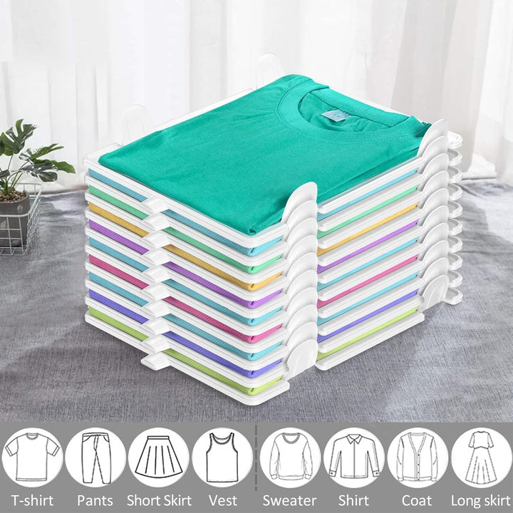 BoxLegend T-Shirt Organizer Stapelbar, Closet Organizer, Erwachsene und Kinder Kleiderschrank Organi