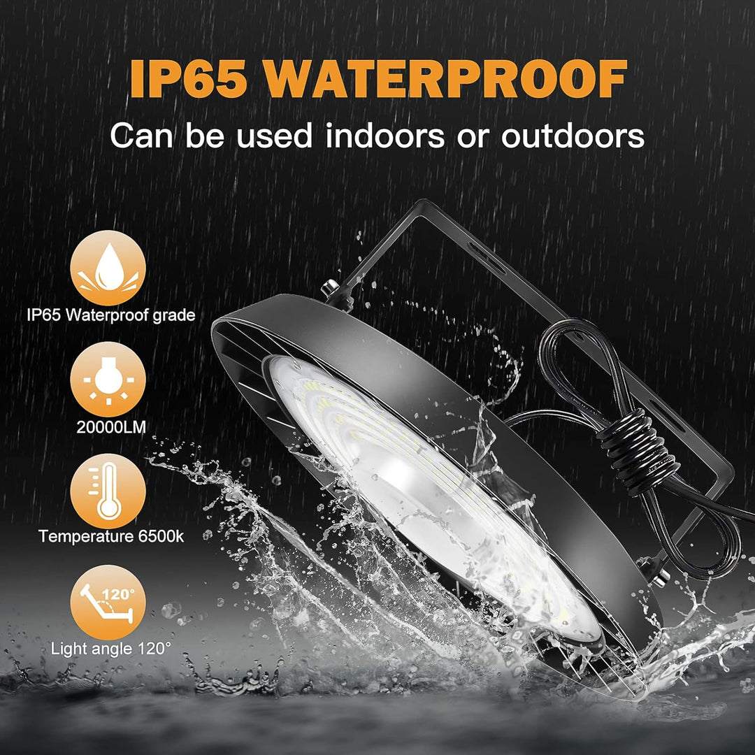 Blivrig 200W Led UFO Industrielampe,Werkstatt Hallenbeleuchtung kaltweiss 6500K,UFO Werkstattlampe L