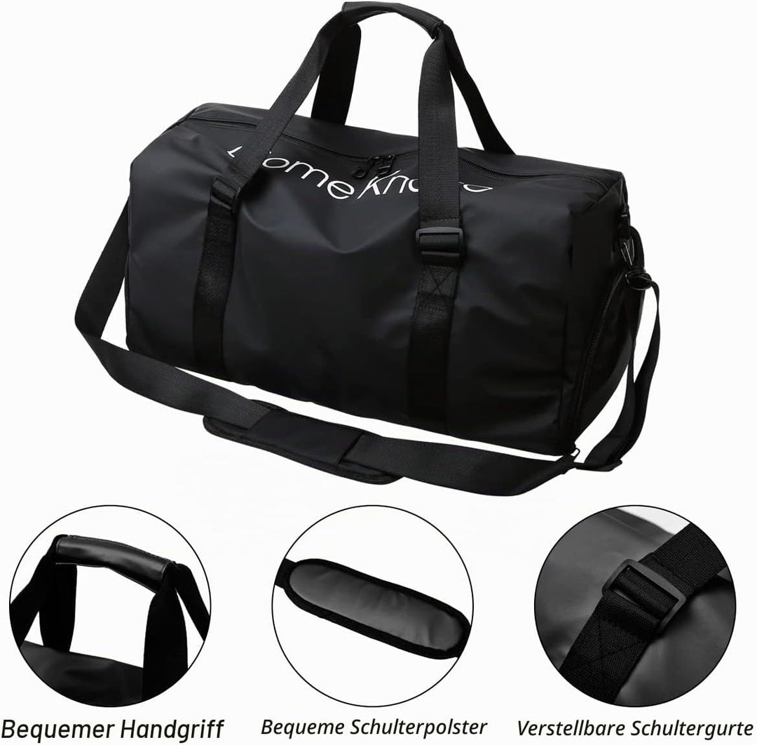 Sporttaschen Herren, Sporttasche Damen, mit Schuhfach und Nassfach, Reisetasche und Handtaschen, Tra