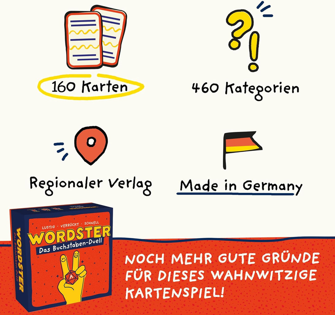 Das Buchstaben-Duell - Lustiges Spiel für Erwachsene und Jugendliche - Stadt Land Fluss Kartenspiel