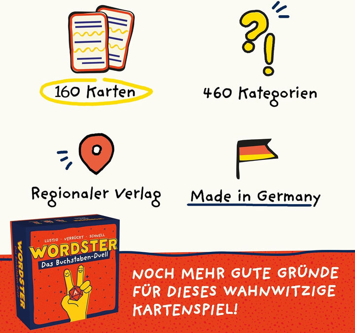 Das Buchstaben-Duell - Lustiges Spiel für Erwachsene und Jugendliche - Stadt Land Fluss Kartenspiel