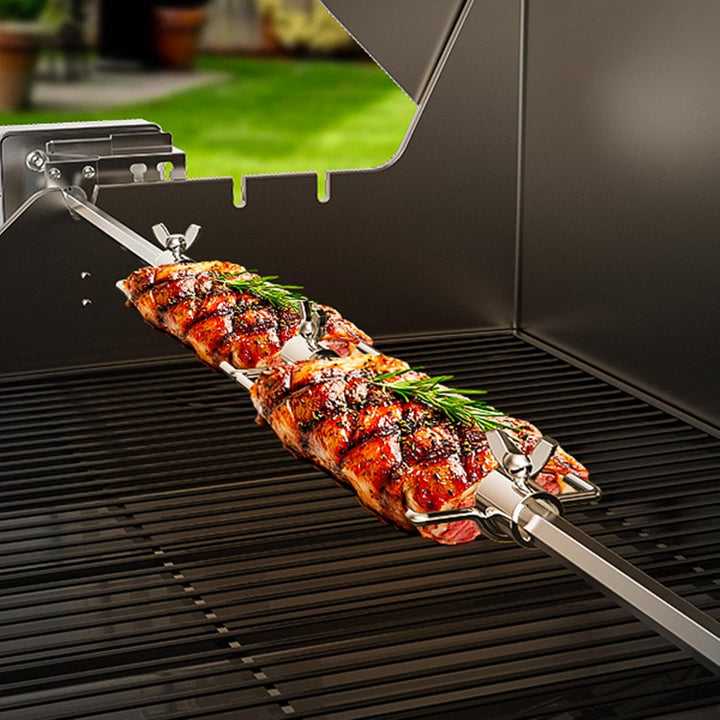 Onlyfire Fleischnadeln für Grillspiess, Enthält Fleischklammer Doppelt und 2 Fleischnadel, Grill Fle