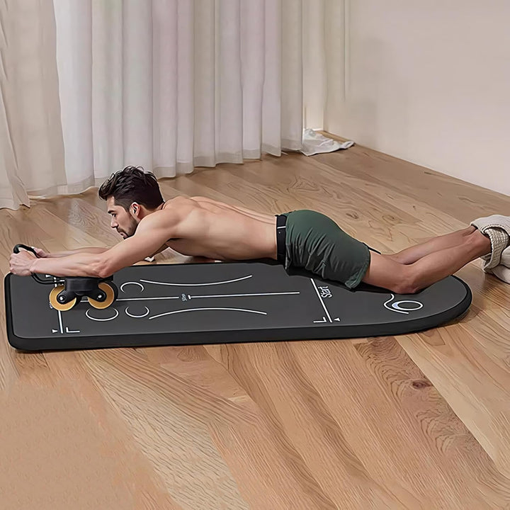 Ab Roller Matte, Trainingsmatte, rutschfestes Workout-Pad, 59 x 24 Zoll, Bodenkissen, langlebig, rut