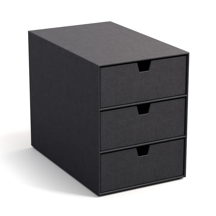 BIGSO BOX OF SWEDEN INGRID Schubladenbox für Dokumente und Bürobedarf – Schreibtisch Organizer mit 3