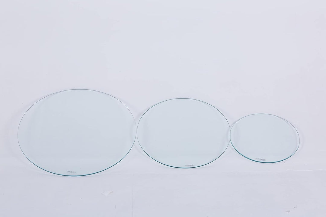 Euro Tische Glasplatte für Kaminofen und Tischplatte in Ø50cm Schutzplatte mit 6mm ESG Sicherheitsgl
