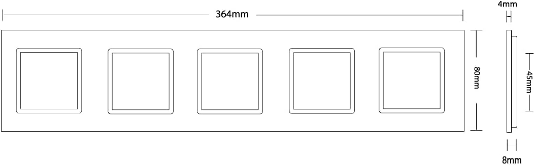LIVOLO Glas Touch Lichtschalter Funkschalter Steckdosen Wechselschalter uvm in weiss (Nur Rahmen: VL