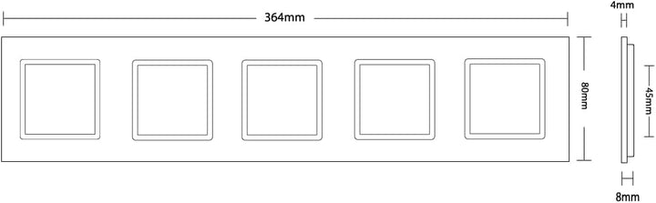 LIVOLO Glas Touch Lichtschalter Funkschalter Steckdosen Wechselschalter uvm in weiss (Nur Rahmen: VL