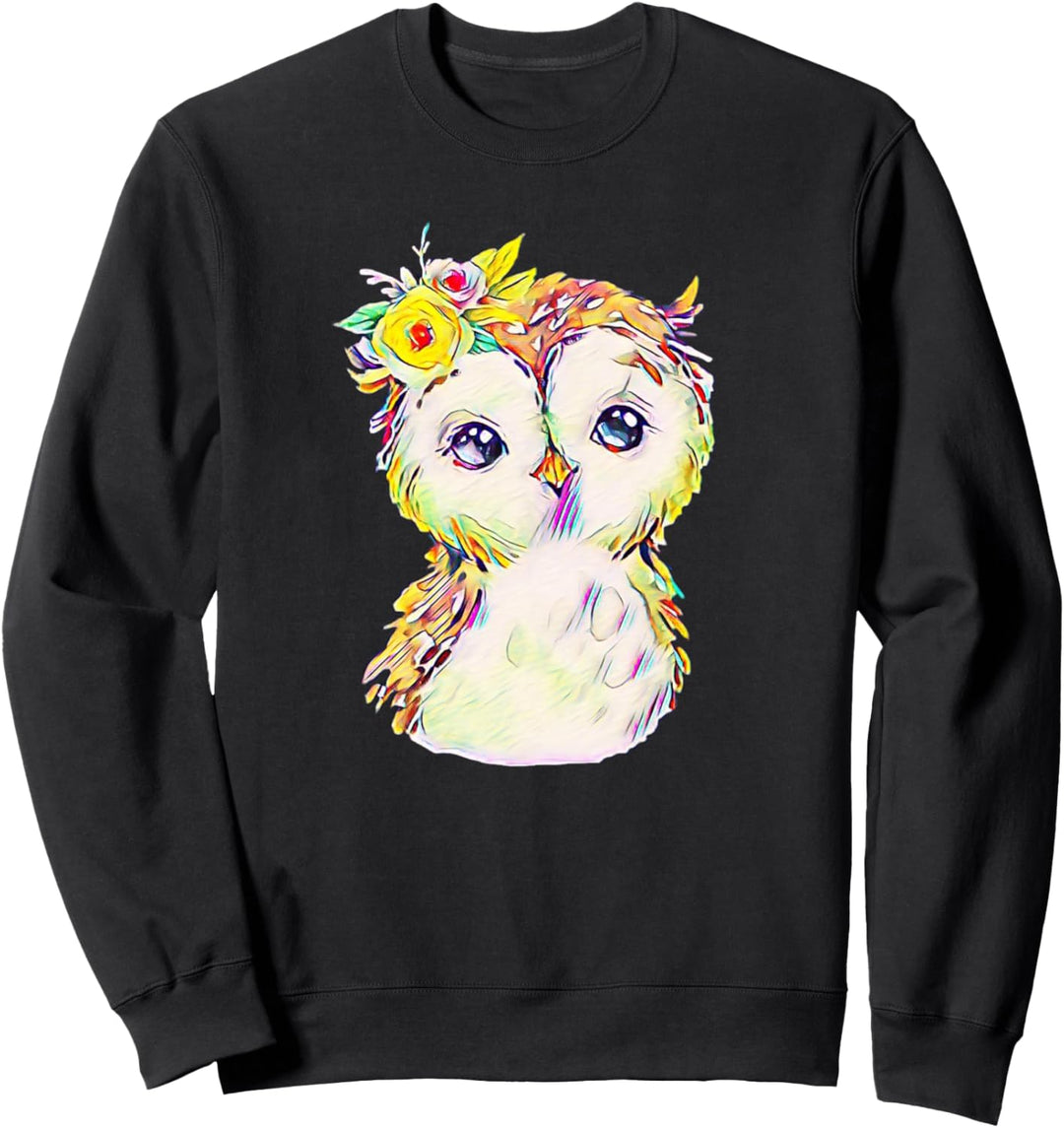 Eule Motiv Raubvogel Sweatshirt