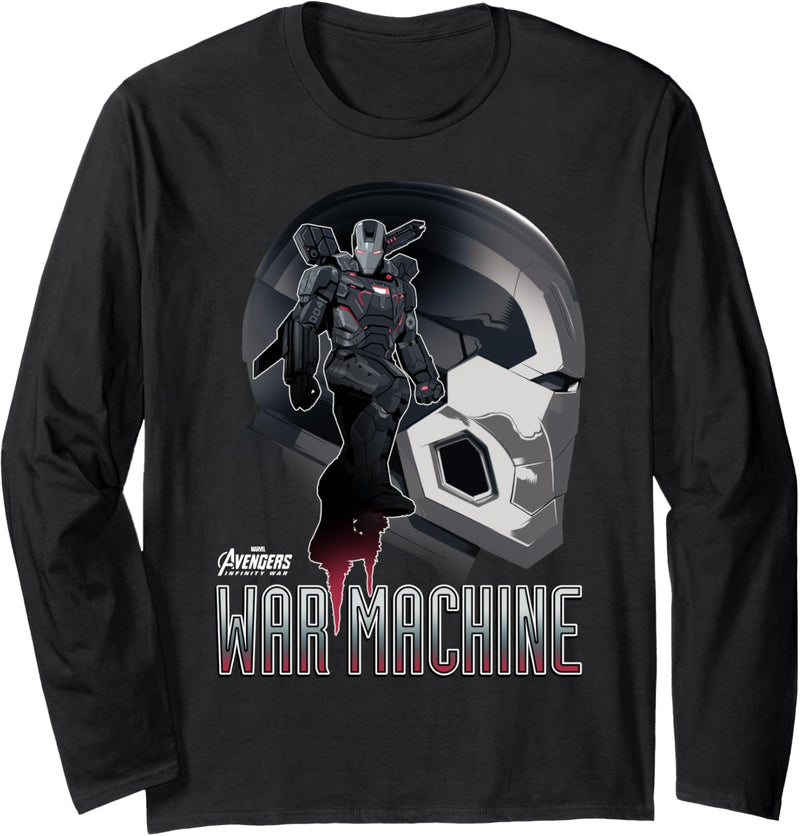 Marvel Infinity War War Machine Head Profile Langarmshirt