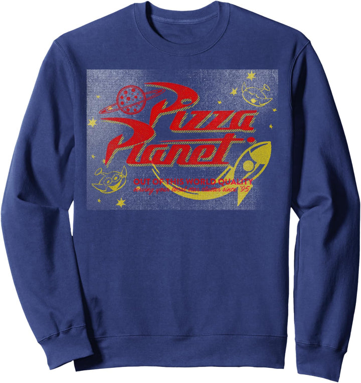 Disney Pixar Toy Story Vintage Pizza Planet Logo Sweatshirt