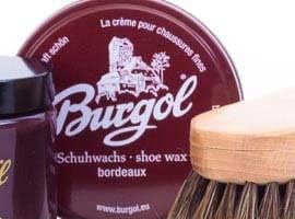 Burgol - Schuhpflegesets mit Schuhwachs - shoe wax 100 ml Blechdose: Farbe: Bordeaux (2-er Set)
